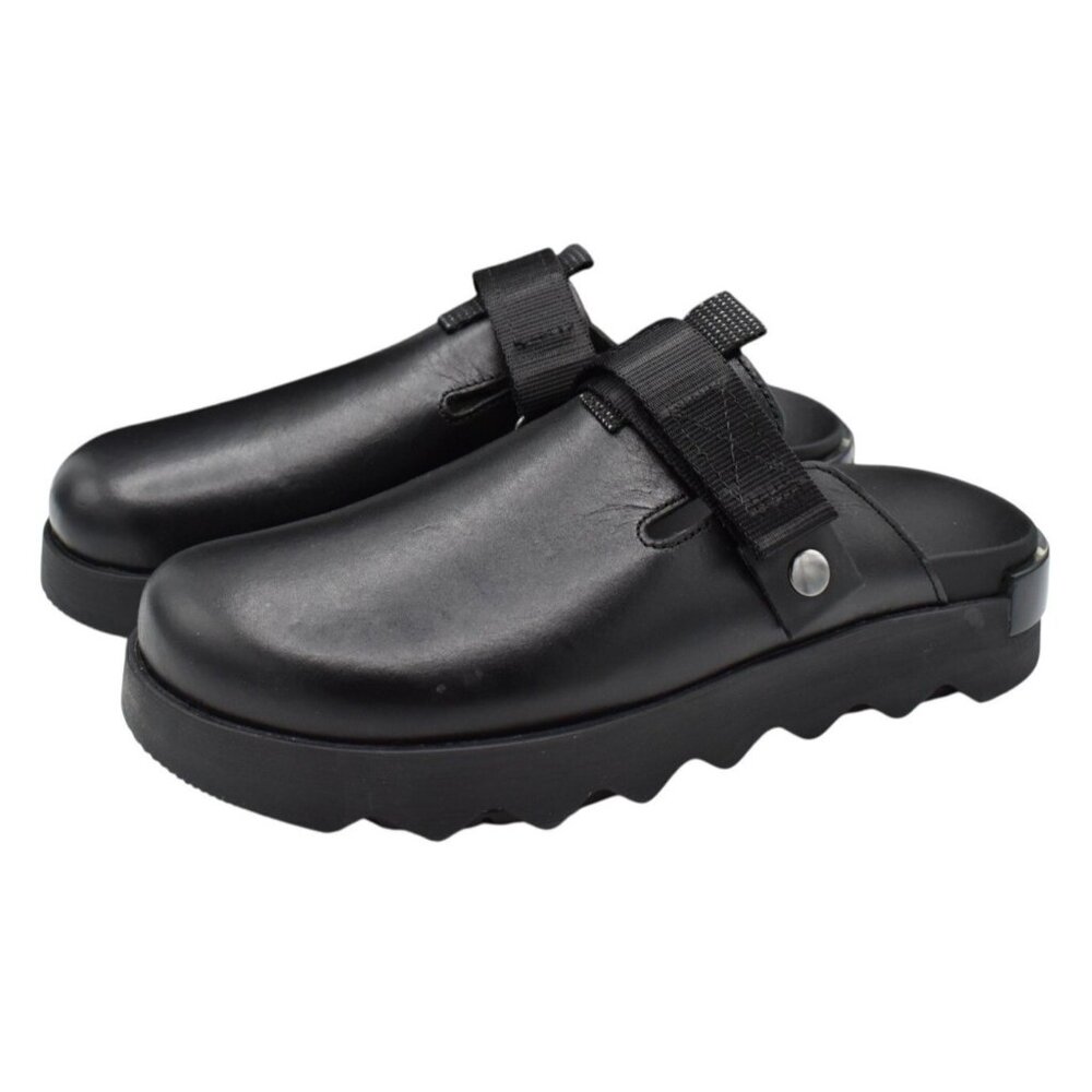 Sorel Black Mules with Strap